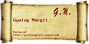 Gyalog Margit névjegykártya